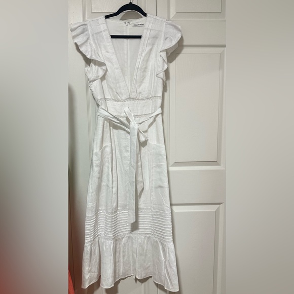 REFORMATION White Linen Dress - Picture 2 of 4